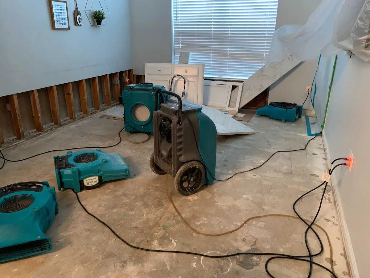 Dehumidifier in flood-cut room for Water Extraction & Removal in North Fair Oaks